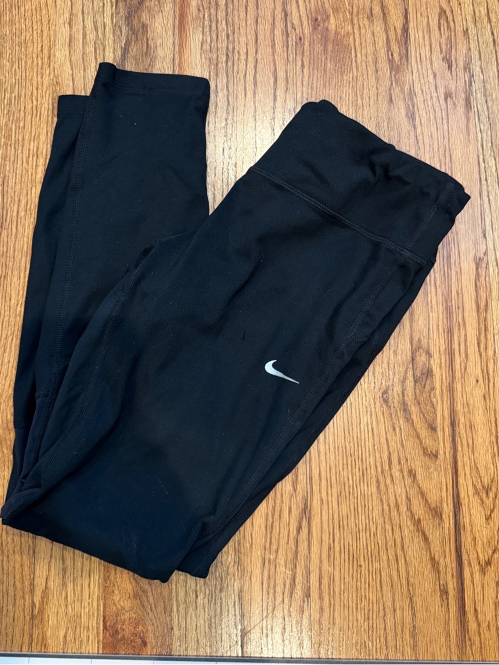 Nike Black Leggings with White Swoosh